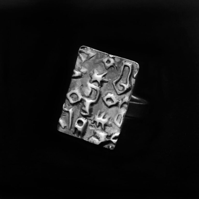 anillos gruesos de plata negra