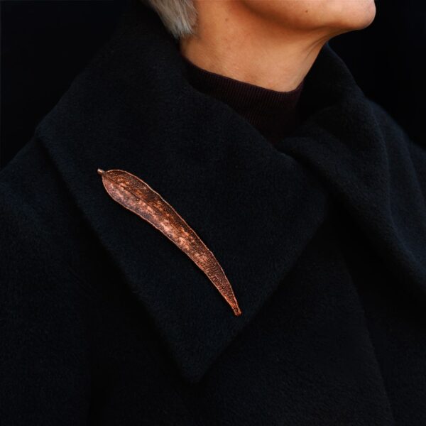 Broche de cobre Hoja