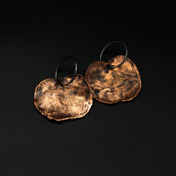 Pendientes de cobre y plata Minieucalyptus