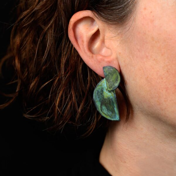 Pendientes de cobre y plata Anuket