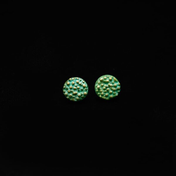 Pendientes de latón y plata Etna