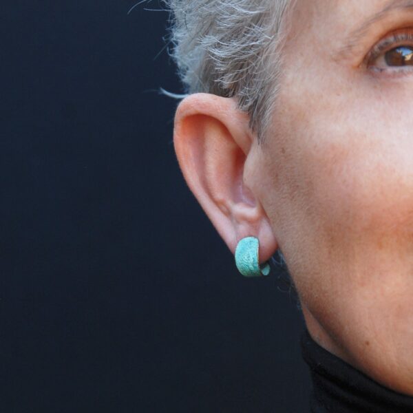 Pendientes de latón y plata Saggio