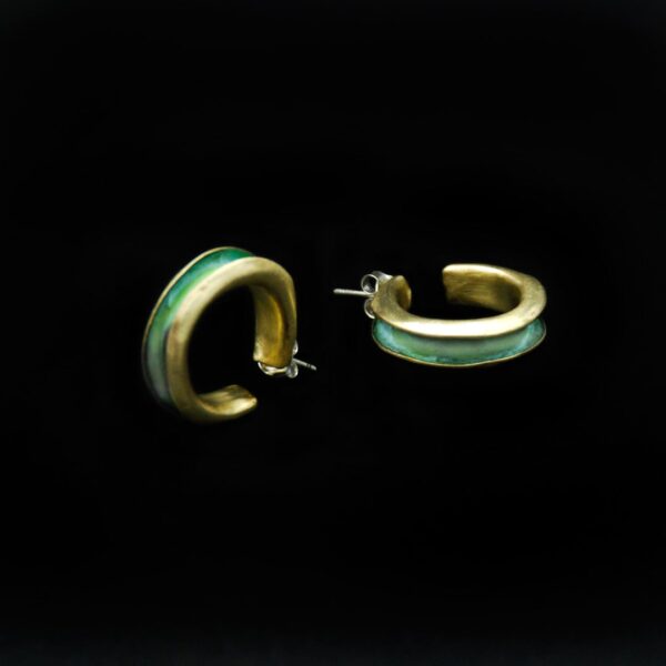 Pendientes de latón y plata Amonet