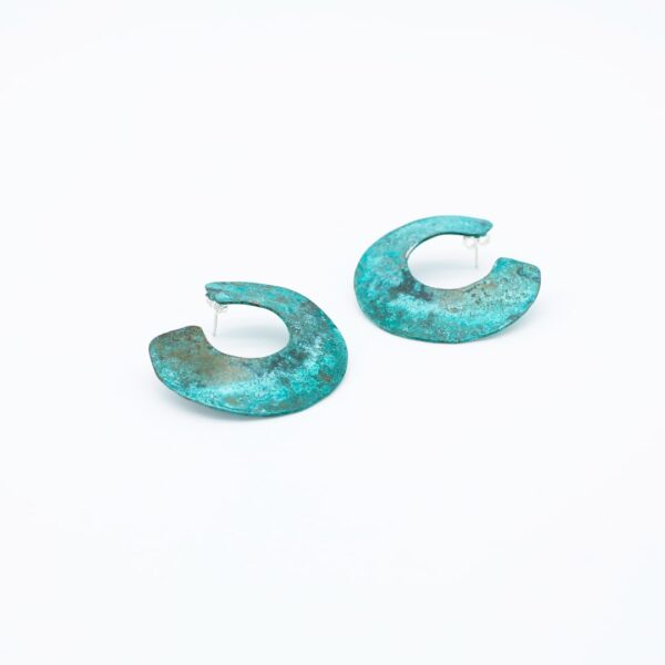 Pendientes de cobre y plata Turquesa