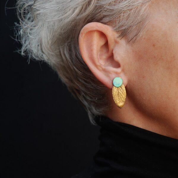 Orecchini in ottone e argento Maat