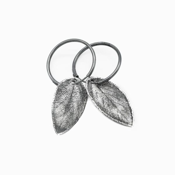 Orecchini A Foglia In Argento 925 - 11x20 Mm, Gioielli Artigianali In Confezione Regalo