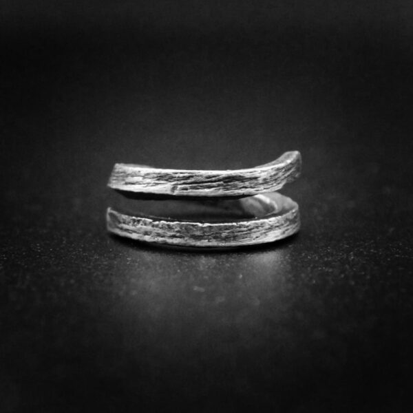 Anillo de plata Madera