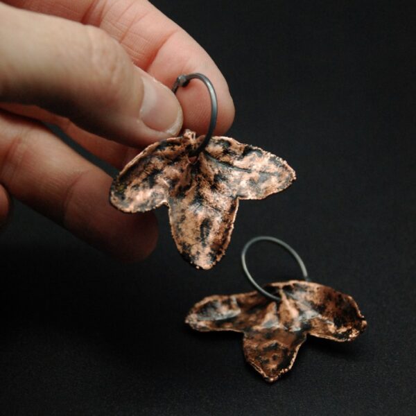 Pendientes de cobre y plata Auro